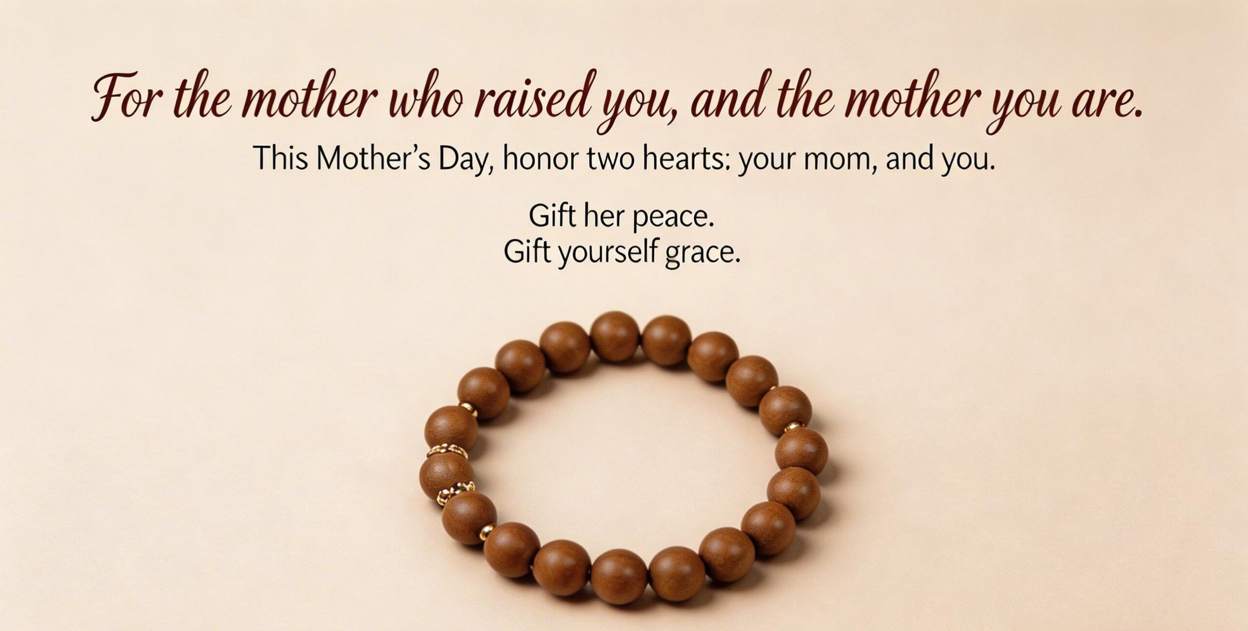 Natural Aromatic Incense Beads Bracelet, Unique Handcrafted Mother's Day Present